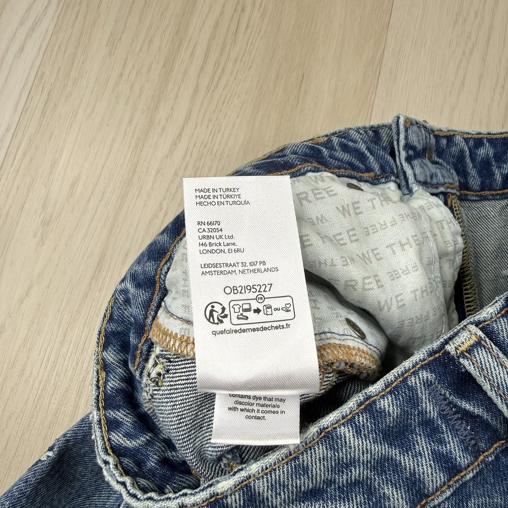 We The Free Jeans Ankle Bees Deep Trance Embroidered Dropped Boyfriend Button 29 - Picture 13 of 15
